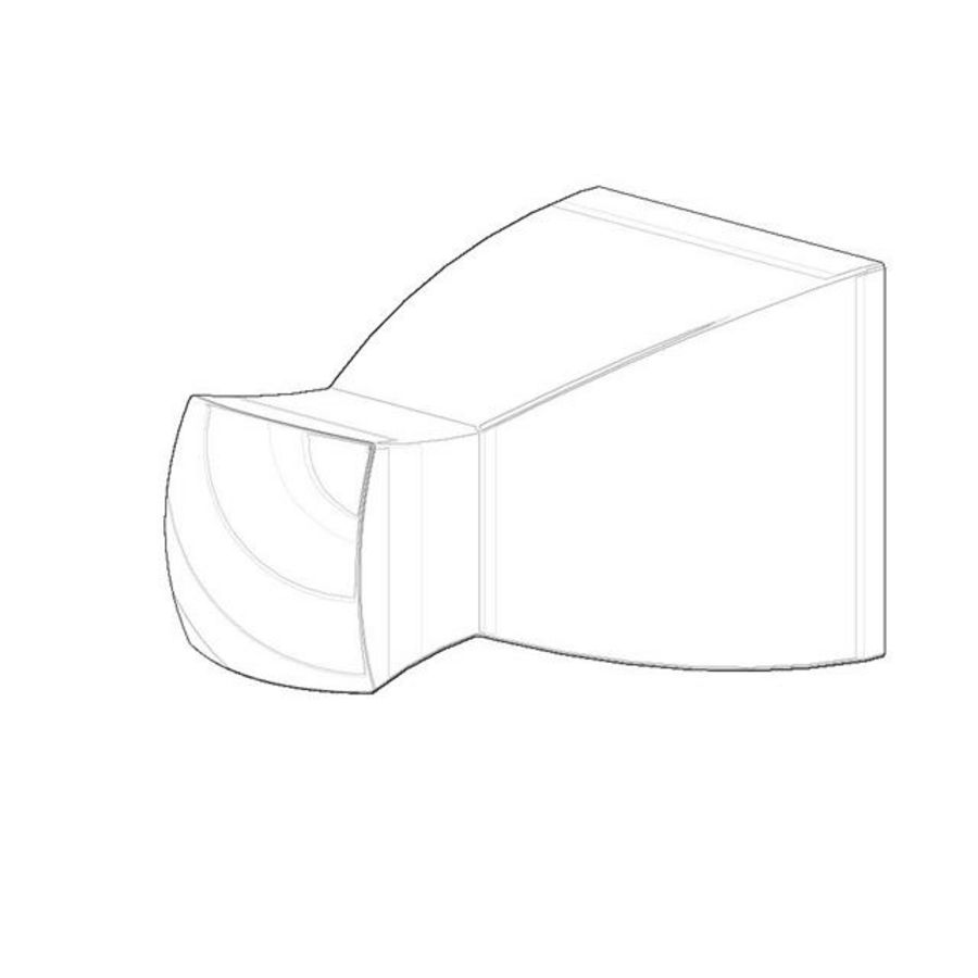 Haak 34x34x59mm Platina gebors.