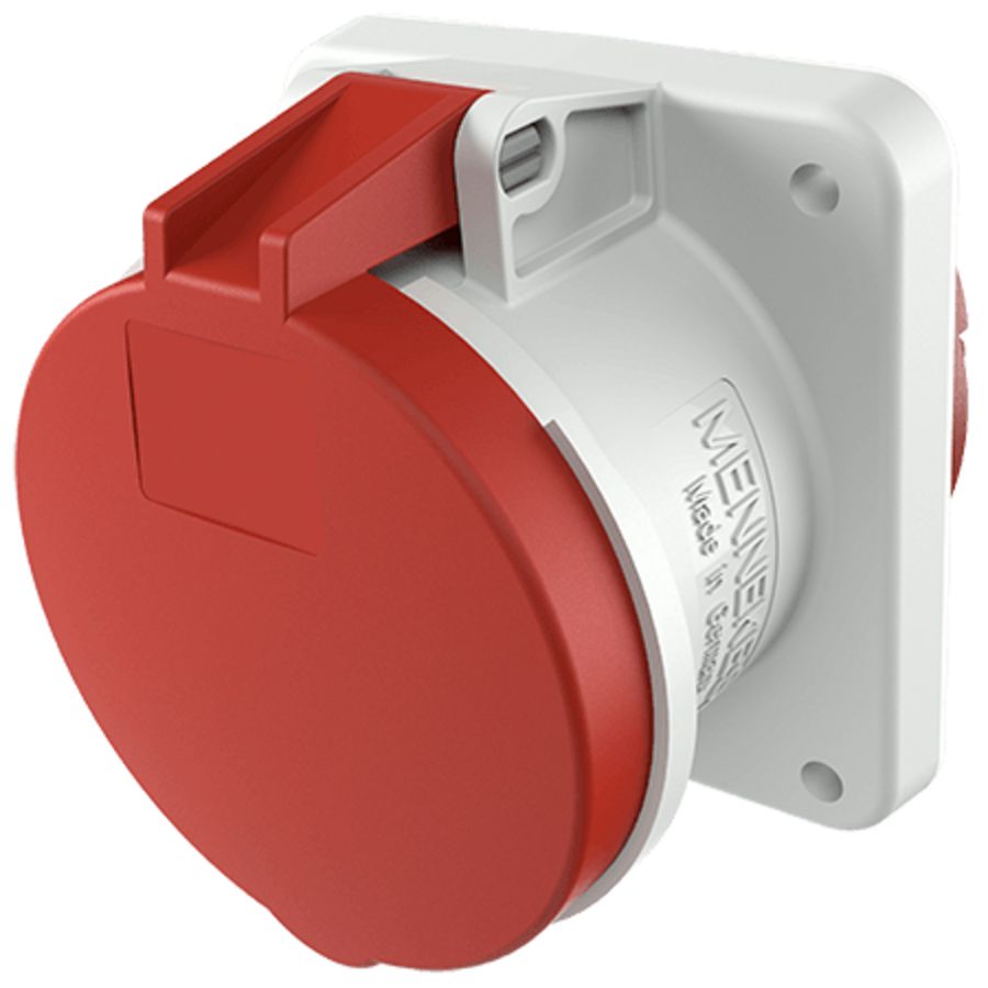 Inbouwwandcontactdoos 63A 4-polig  6H 400V IP44