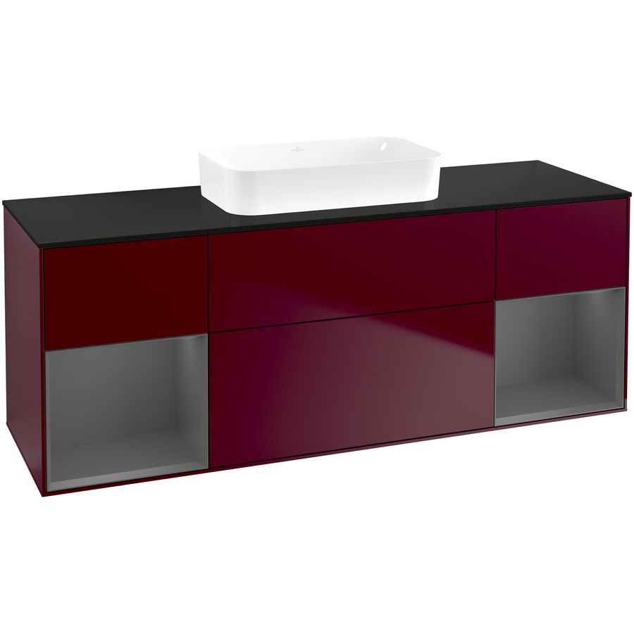 Wastafelonderkast Finion 1600x603x501mm Peony Matt Lacquer F742GKHB