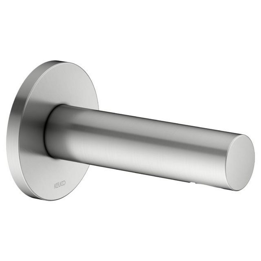 Baduitloop DN15 met rond rozet uitloop 130mm roestvrij staa