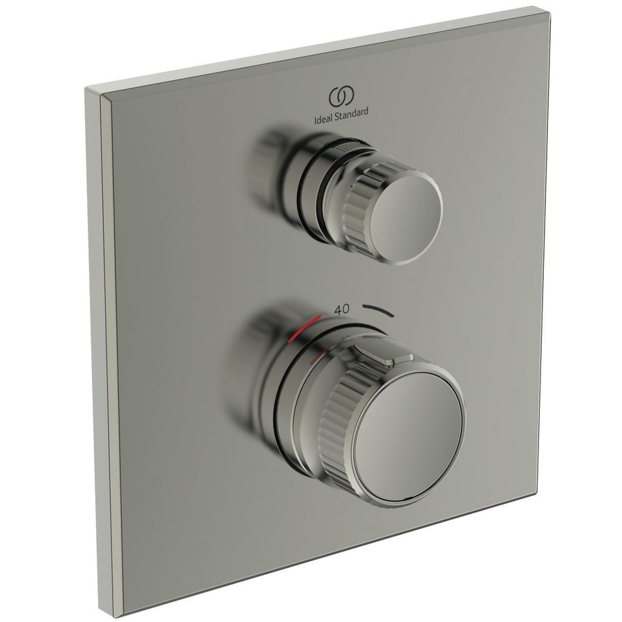 navigo douchetherm 1 functie vierkant opb.d silver storm (rvs look) A73
