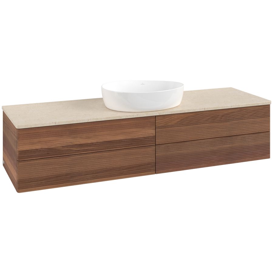 Wastafelonderkast Antao 1600x360x500mm Warm Walnut L25113HM