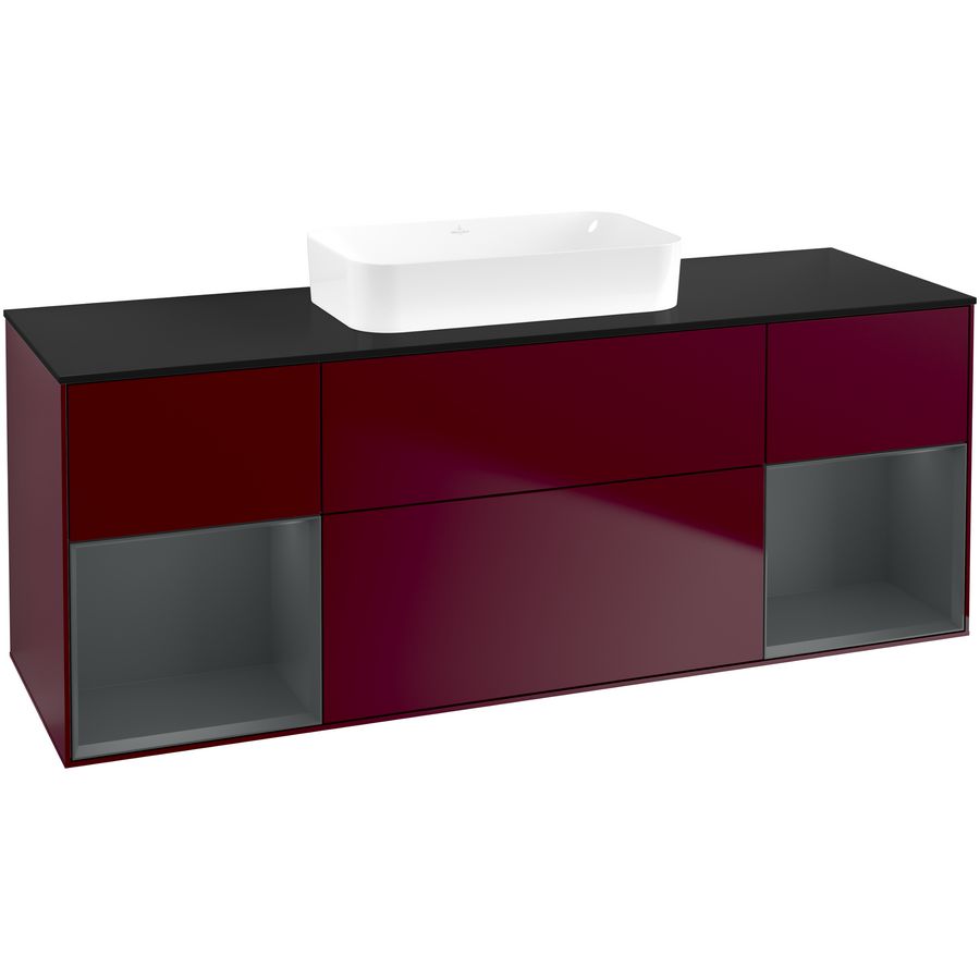 Wastafelonderkast Finion 1600x603x501mm Peony Matt Lacquer F742HGHB