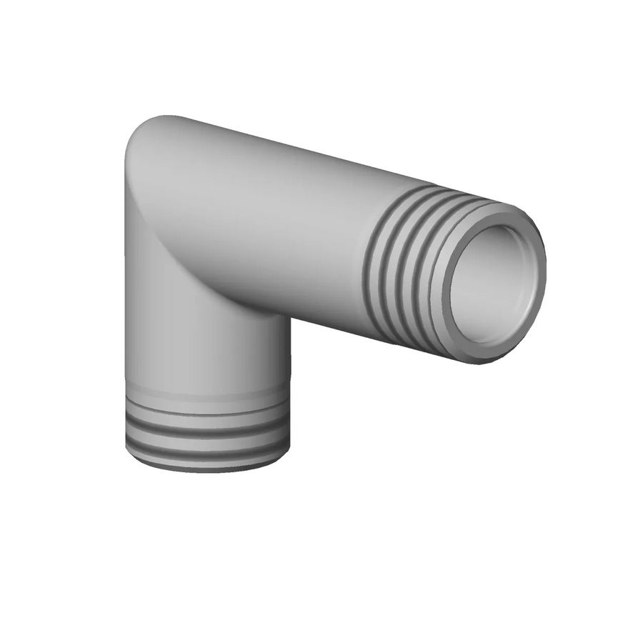 Aansluiting 1/2" 61,5x42,5x21mm Dark Chrome