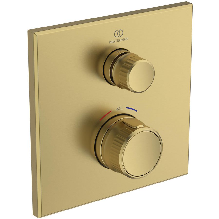 navigo douchetherm 1 functie vierkant opb.d brushed gold (mat goudkleurig) A73