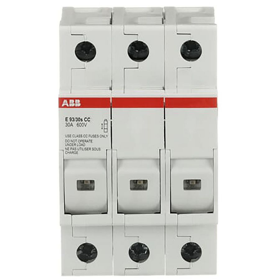 Zekeringhouder E90 3P 30A voor CC-zekeringen