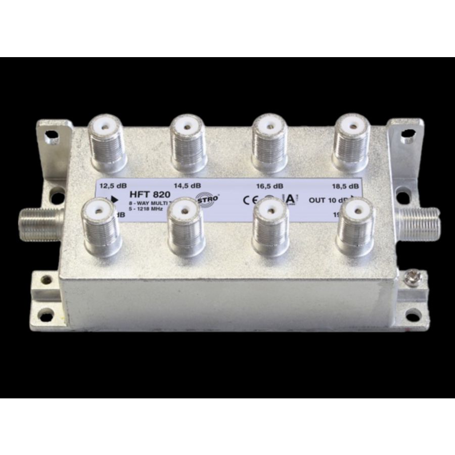 Multi-tap 8-voudig 13-20dB aftakdemping retour met f-aans.