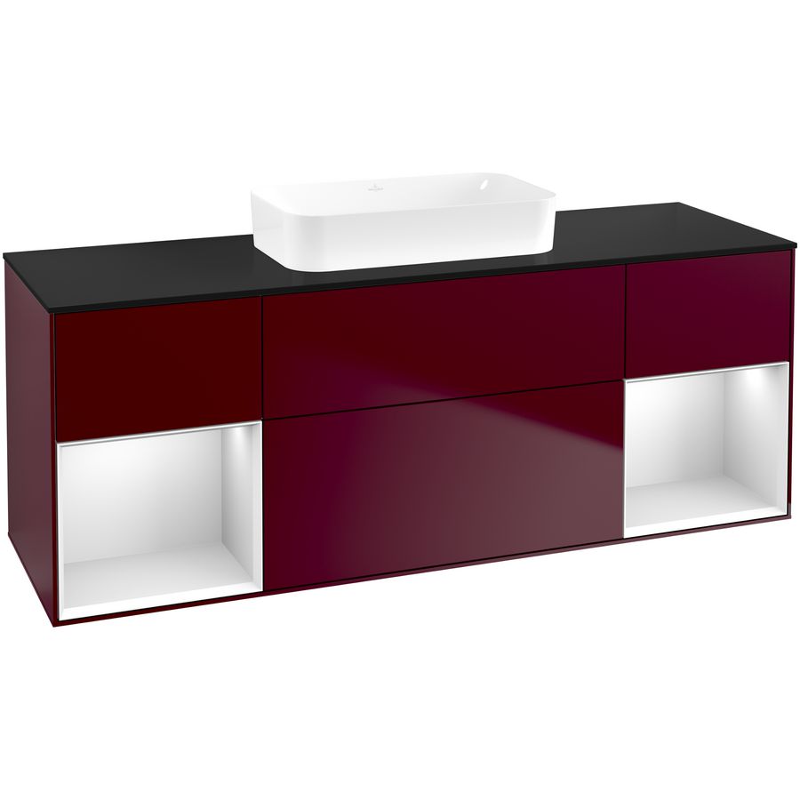 Wastafelonderkast Finion 1600x603x501mm Peony Matt Lacquer F742MTHB