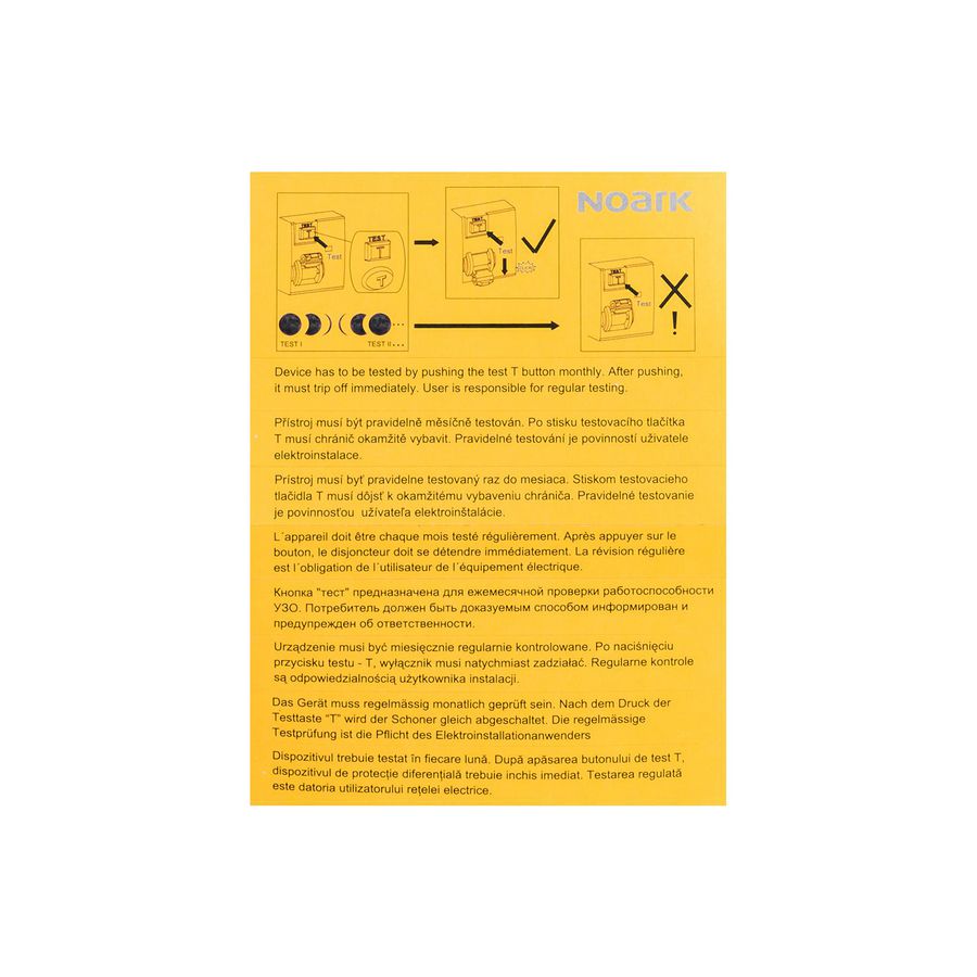 Sticker met informatie over reguliere maandelijkse testen