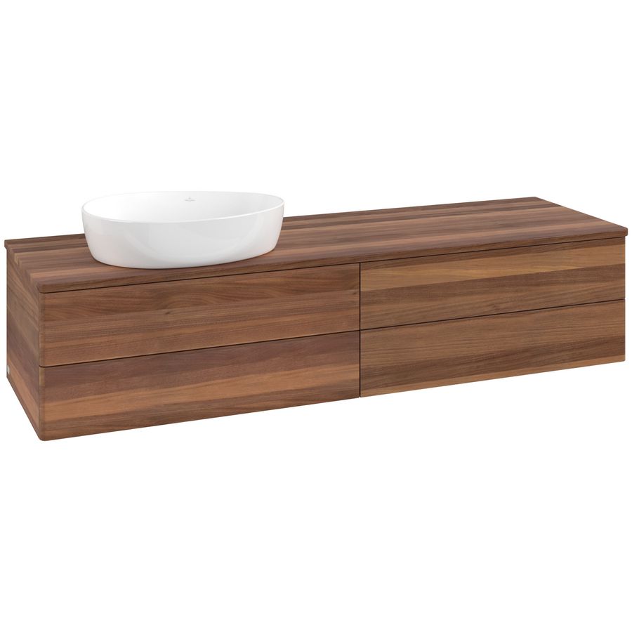 Wastafelonderkast Antao 1600x360x500mm Warm Walnut L26012HM