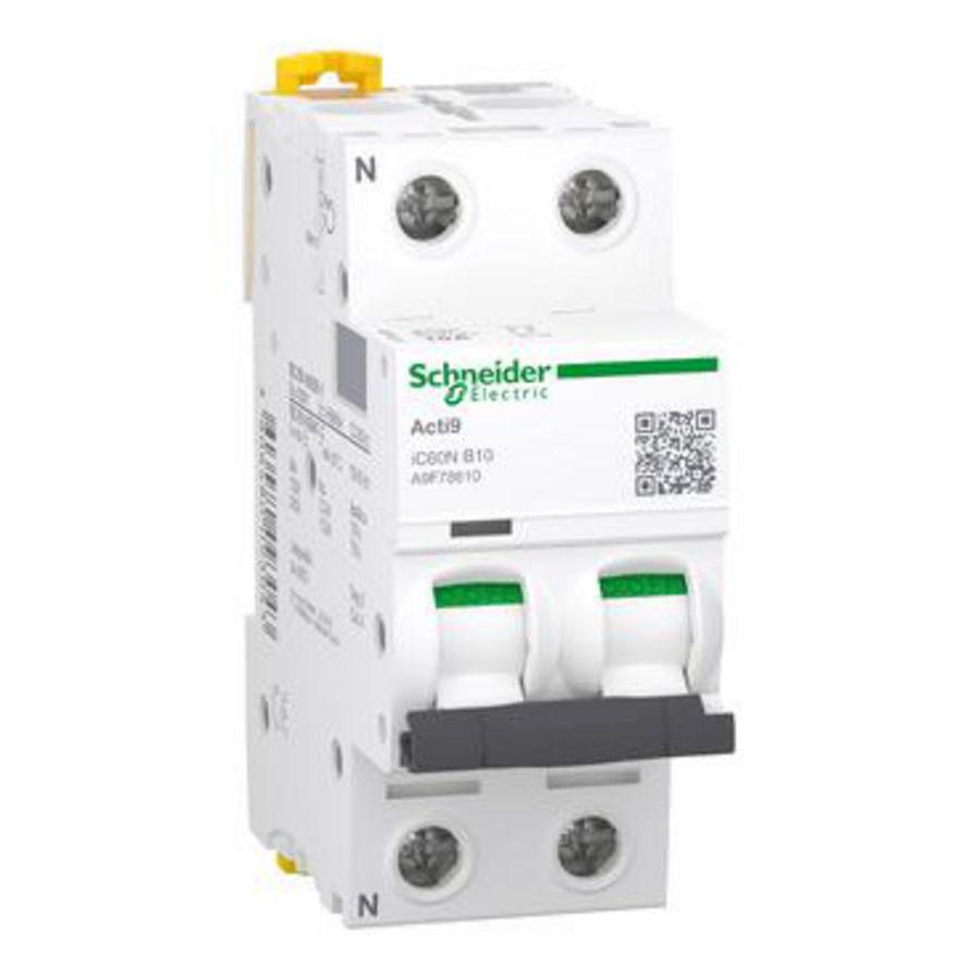 Installatieautomaat 1-polig + Nul In= 10A B-karakteristiek iC60N