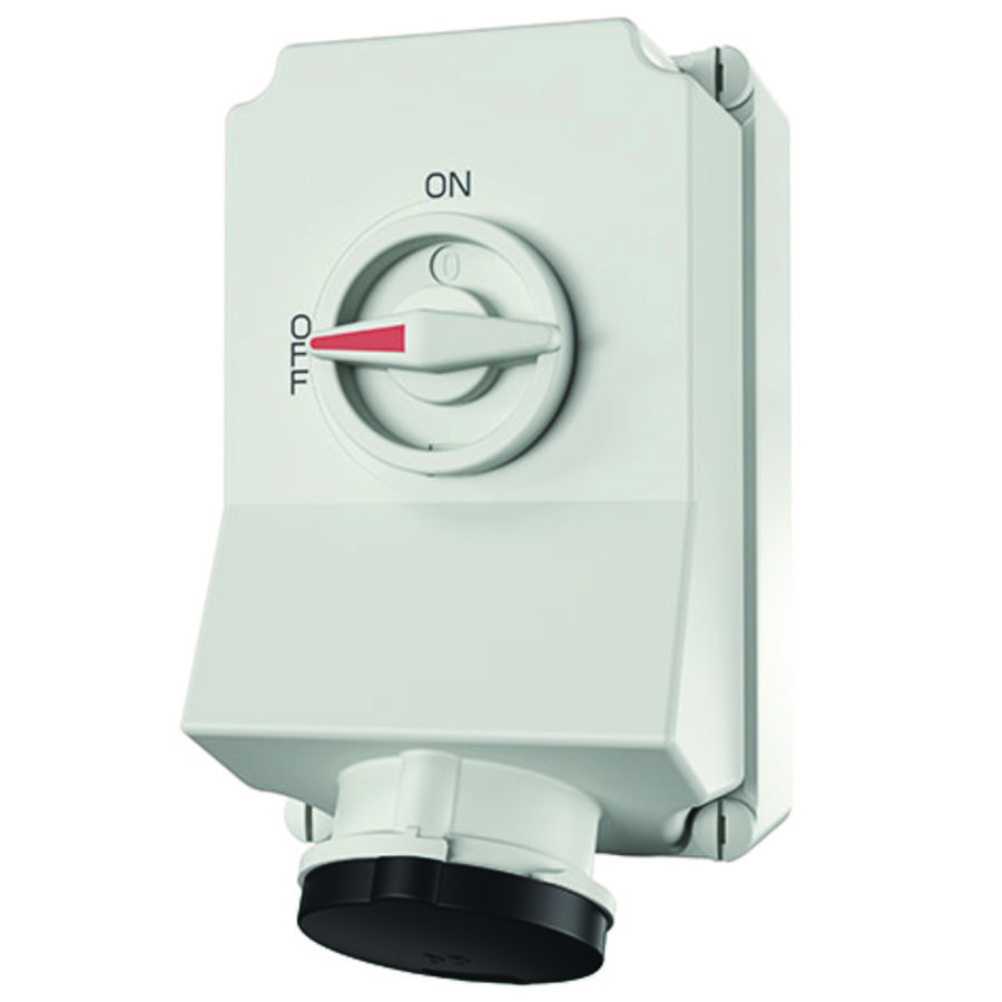 Wandcontactdoos 63A 4-polig  5H 600-690V IP44 DUO