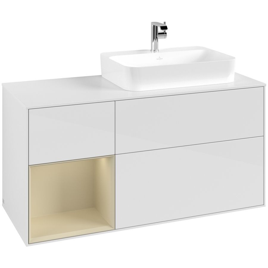 Wastafelonderkast Finion 1200x603x501mm G.White.L G391HJGF