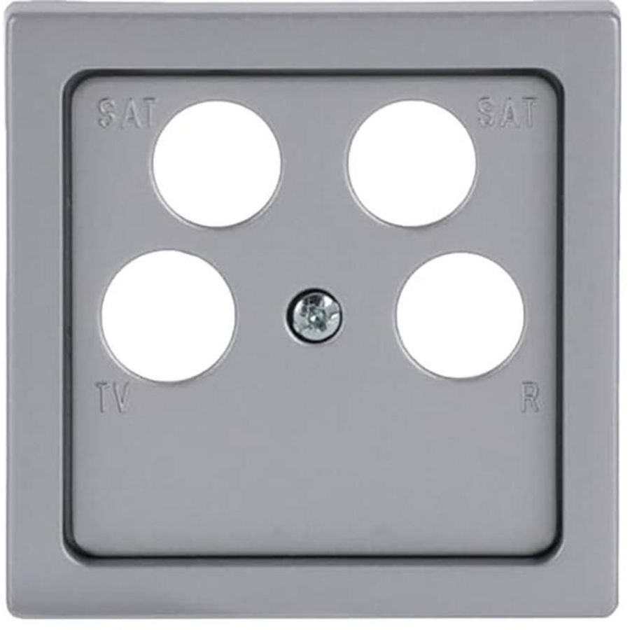 Centraalplaat 50 x 50 Ankaro antenne f-aluzilver (1743/10-04-83)