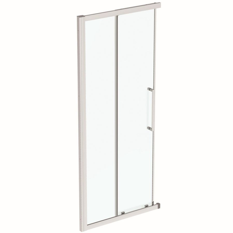 Doucheopstelling hoekinstap I.LIFE schuifdeur 90cm omkeerbaar (deel 1 van 2) zilver