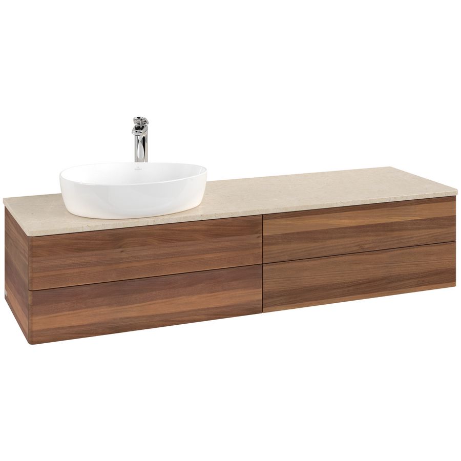 Wastafelonderkast Antao 1600x360x500mm Warm Walnut L26053HM