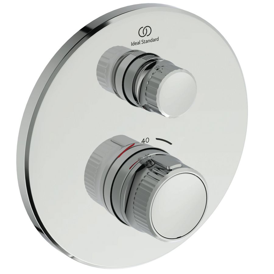 Afbouwdeel NAVIGO inbouw-douchethermostaat 1 functie rond Ø157mm chroom