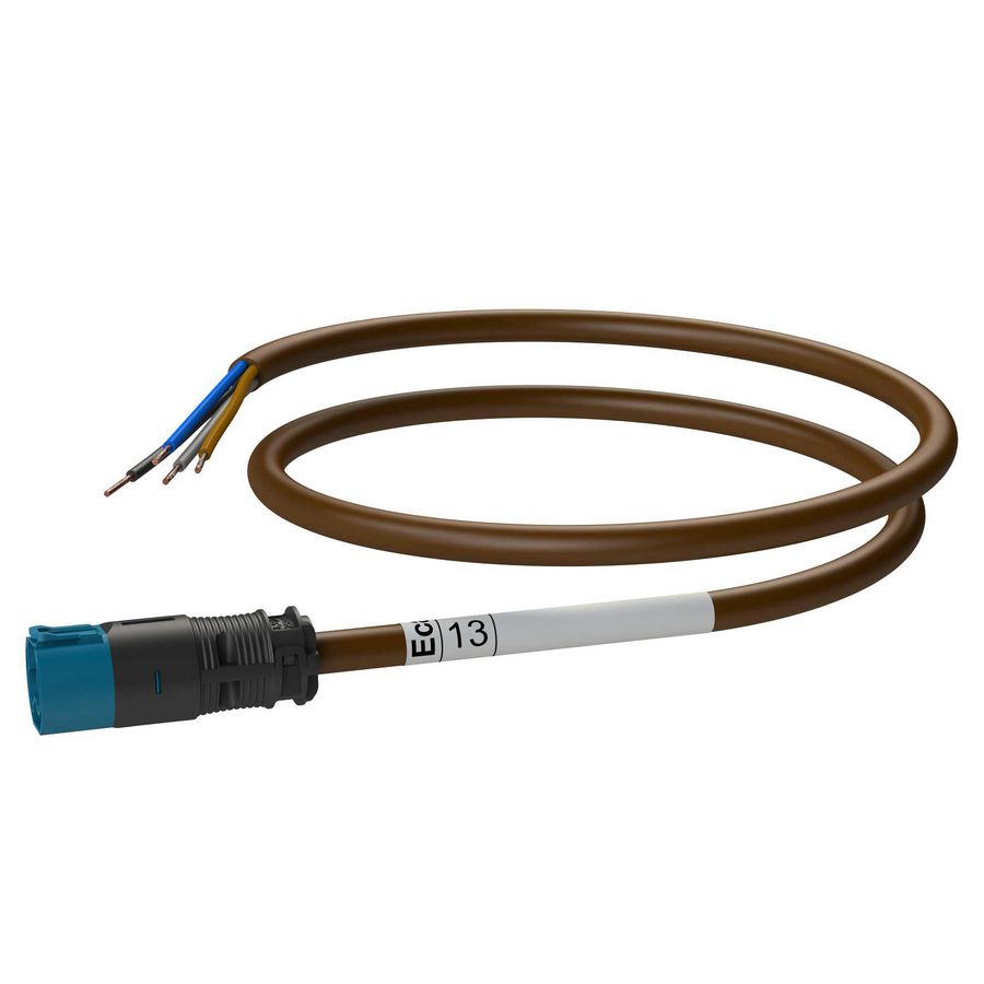Dimsnoer Male-open AW 13m 4x1,5 bruin Eca VVE=5