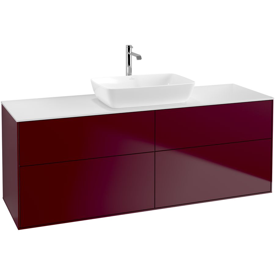 Wastafelonderkast Finion 1600x603x501mm Peony Matt Lacquer F85100HB