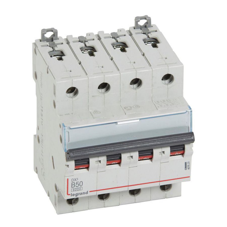Installatieautomaat DX³ 6000A/10kA 4-polig B-karakteristiek 50