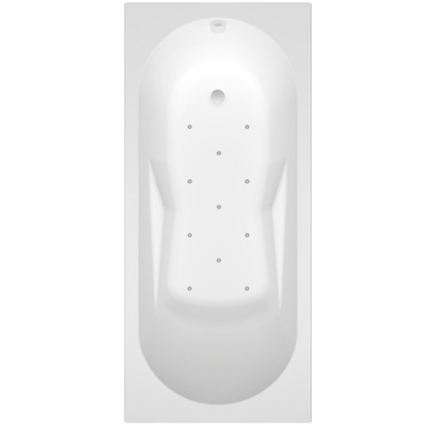 Whirlpool Lazy Rihopool 170x75cm systeem AIR rechts hoogglans wit