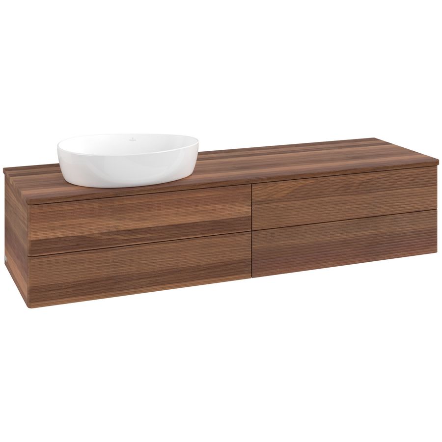 Wastafelonderkast Antao 1600x360x500mm Warm Walnut L26112HM