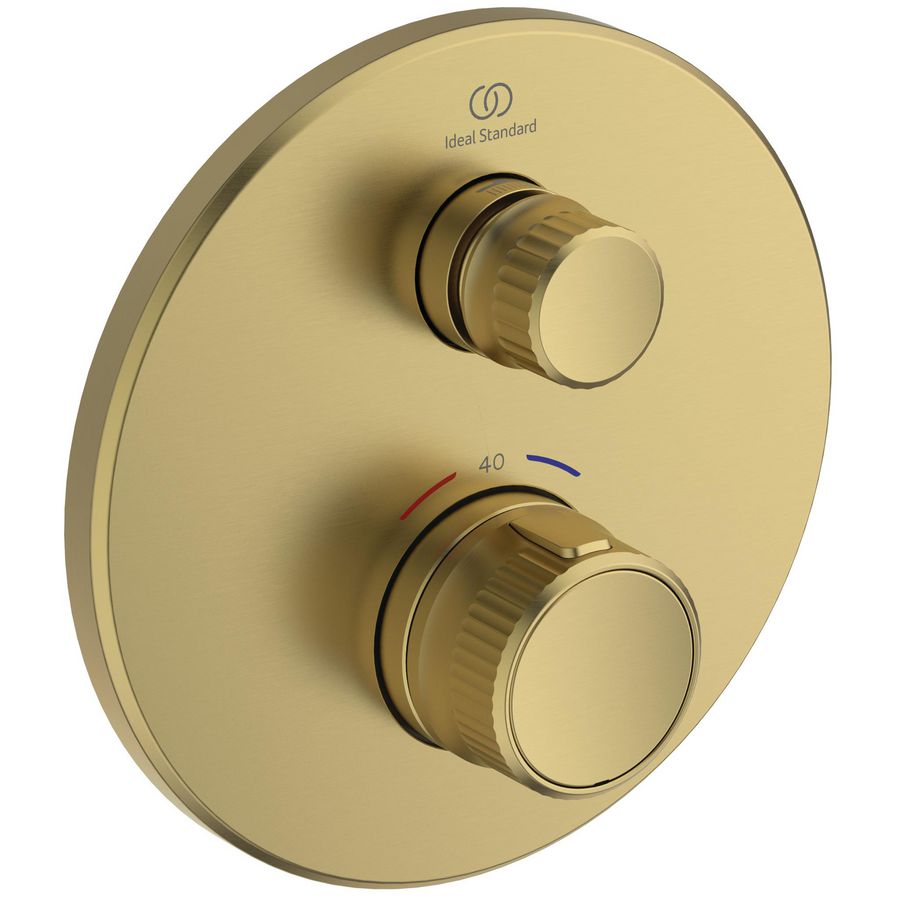 navigo douchetherm 1 functie rond opb.deel brushed gold (mat goudkleurig) A729