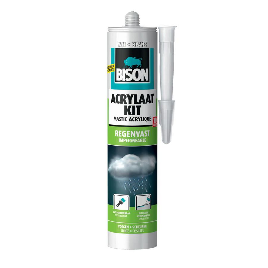 Acrylaatkit regenvast koker 300ml wit VVE=12