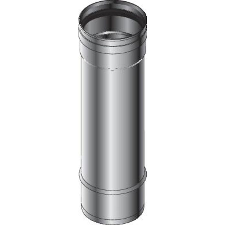 Rookgasbuis recht Elt enkelwandig RVS SPG 120mm L=500mm Roccheggiani VVE=4