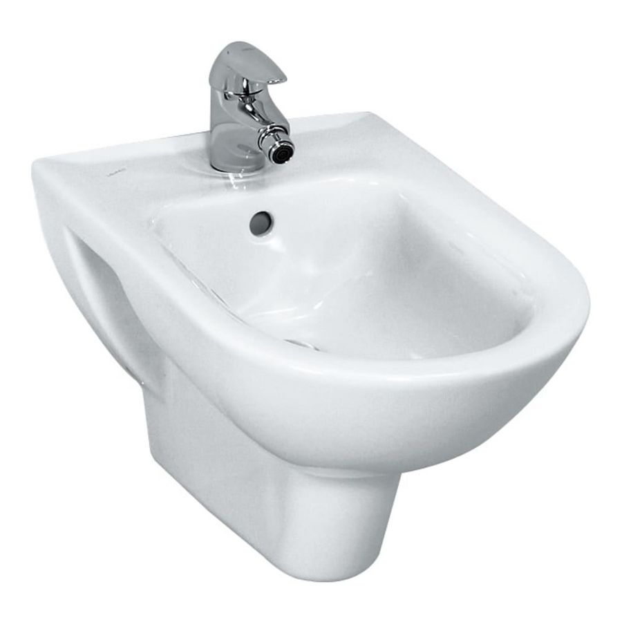 Pro wandbidet wit m. gaten tbv wateraansluiting
