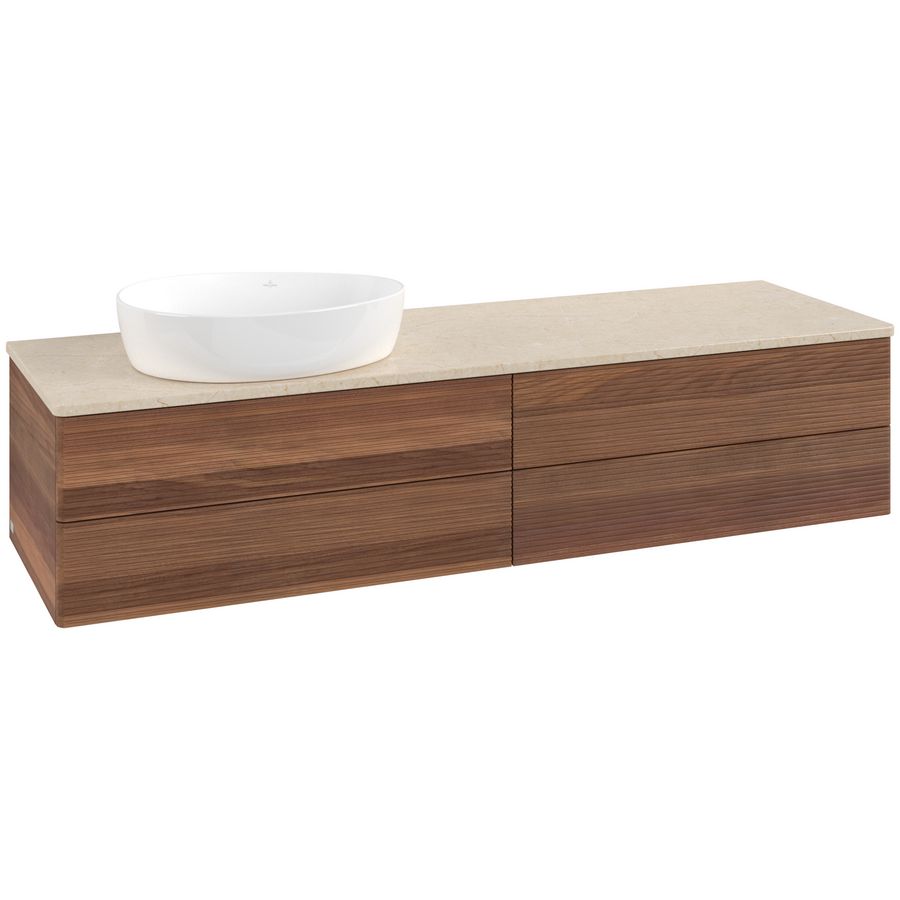 Wastafelonderkast Antao 1600x360x500mm Warm Walnut L26113HM