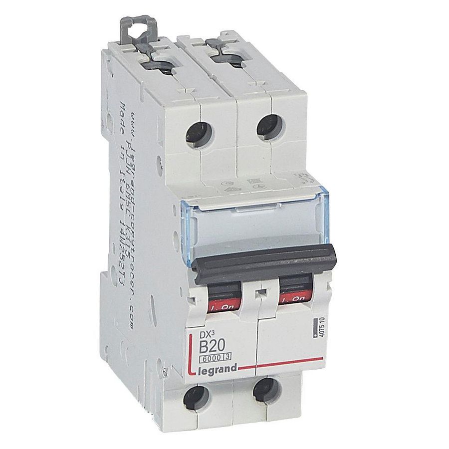 Installatieautomaat DX³ 6000A/10kA 2-polig B-karakteristiek 20