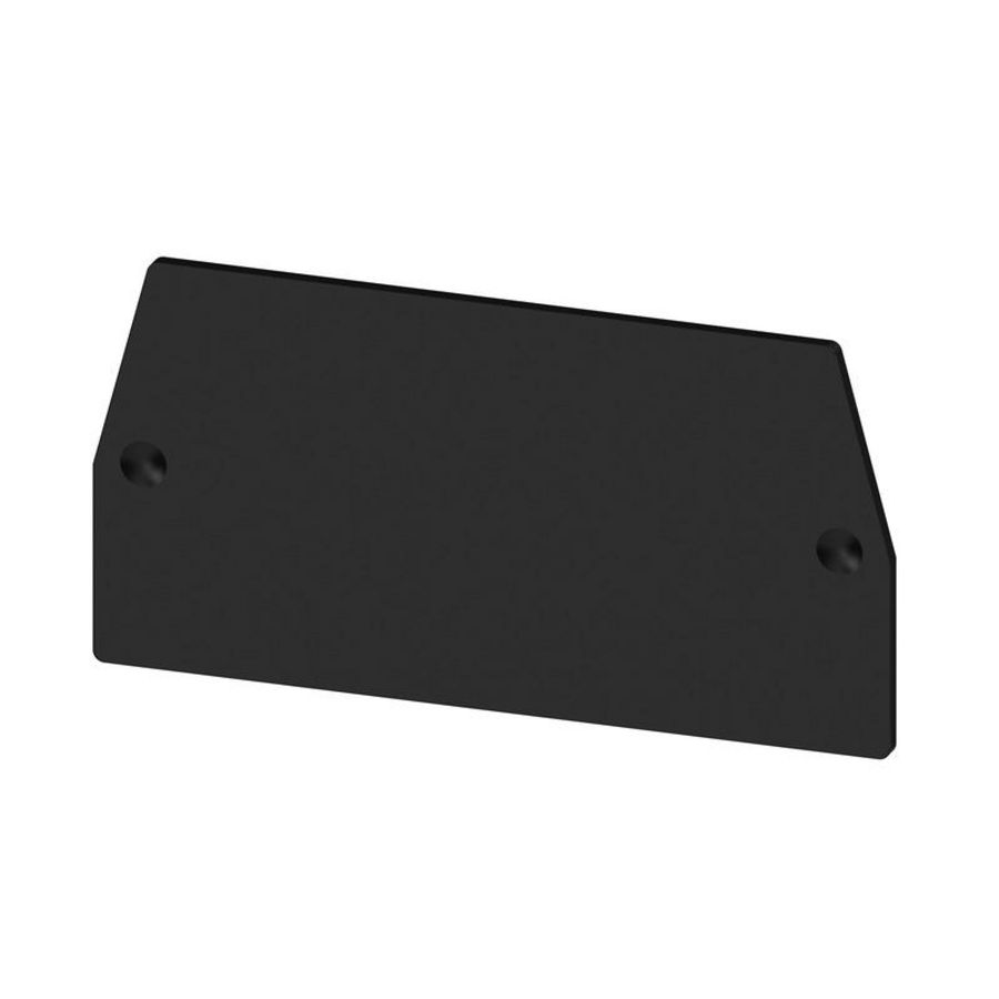 Afsluit- eindplaatterminals zwart H=68.5mm VVE=20