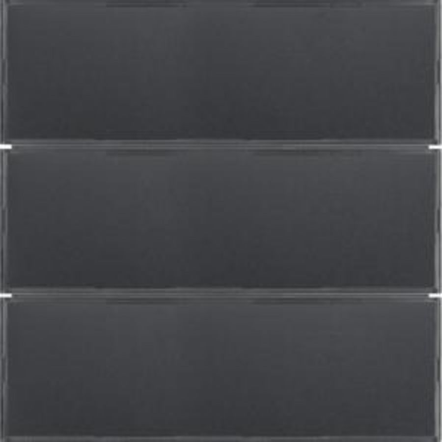 Drukknop opzetmodule 3-v tekstv. berker S/B alu/antraciet