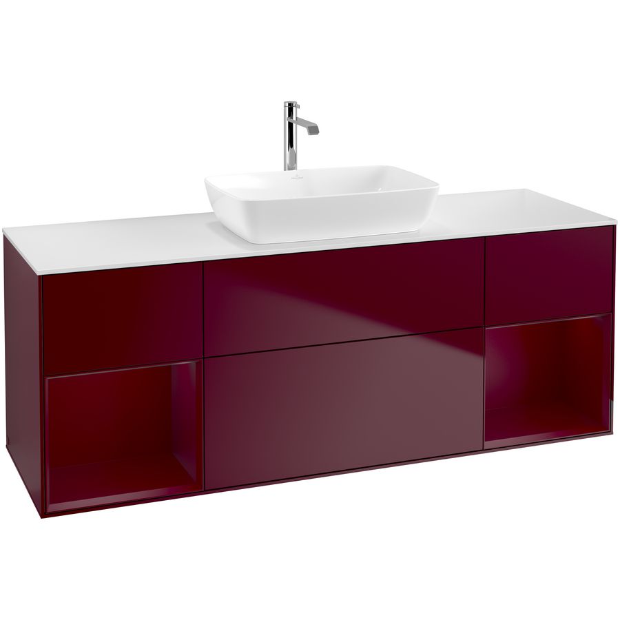 Wastafelonderkast Finion 1600x603x501mm Peony Matt Lacquer F861HBHB