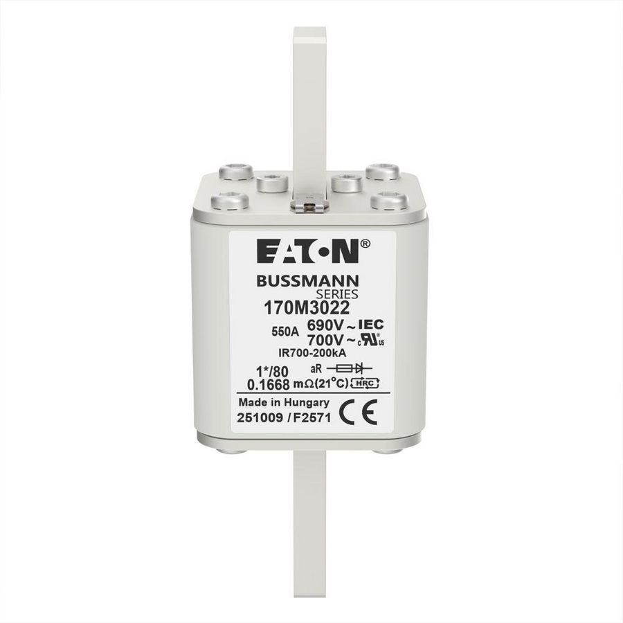 Zekering h. snelheid 550A AC 690V 200kA compact 1 45x VVE=6
