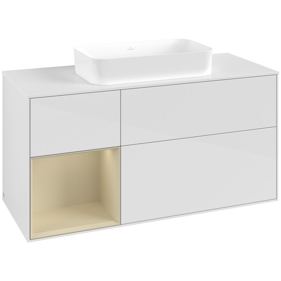 Wastafelonderkast Finion 1200x603x501mm G.White.L G701HJGF