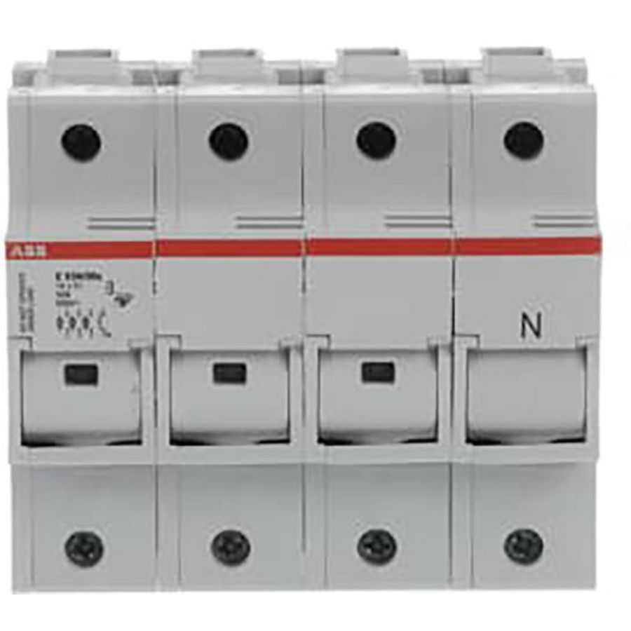 Zekeringhouder voor 14x 51mm zekeringen 3p+N max 50A+indica