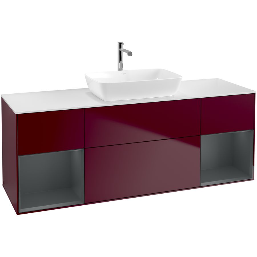 Wastafelonderkast Finion 1600x603x501mm Peony Matt Lacquer F861HGHB