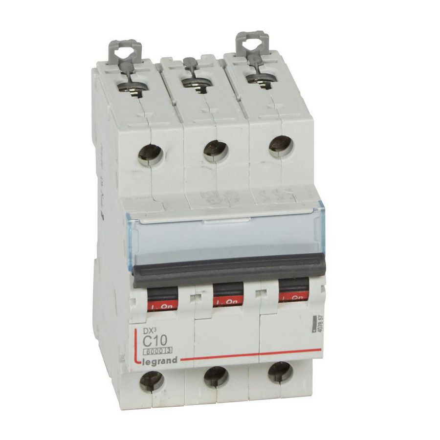 Installatieautomaat DX³ 6000A/10kA 3-polig C-karakteristiek 10A