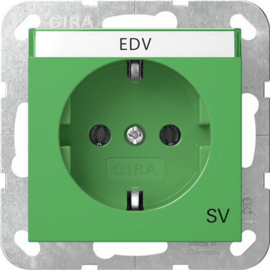 wandcontactdoos met randaarde TK opdr.SV System 55 groen