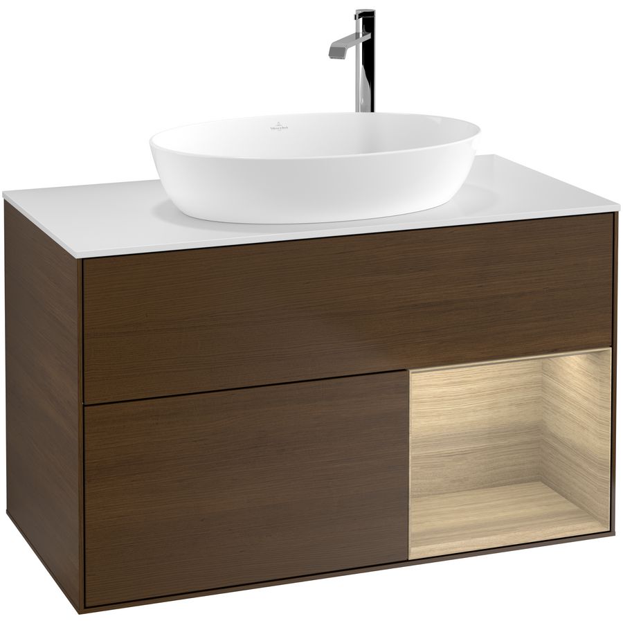 Wastafelonderkast Finion 1000x603x501mm W.Veneer F901PCGN