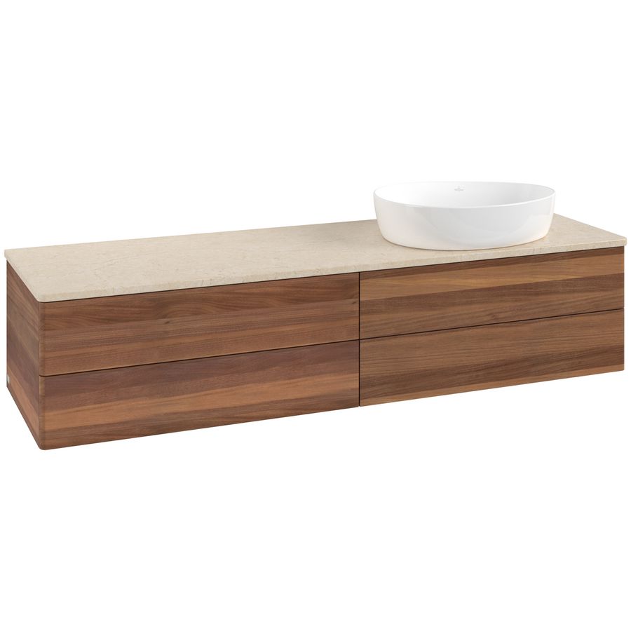 Wastafelonderkast Antao 1600x360x500mm Warm Walnut L27013HM