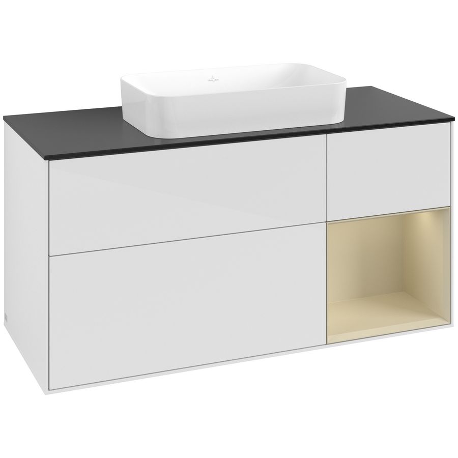 Wastafelonderkast Finion 1200x603x501mm G.White.L G712HJGF