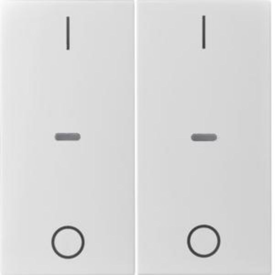 Drukknopmodule afdekking 2-v I/O berker S.1/B.3/B.7 wit