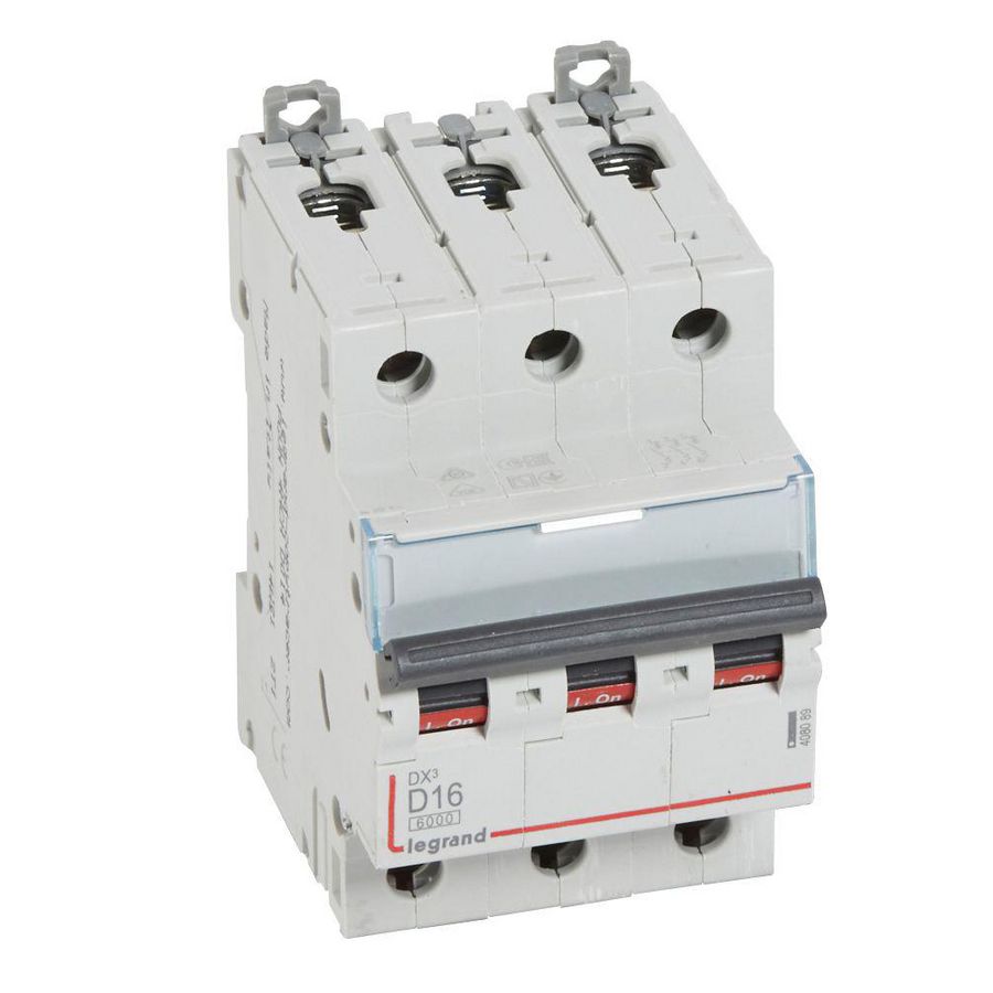 Installatieautomaat DX³ 6000A/10kA 3-polig D-karakteristiek 16A