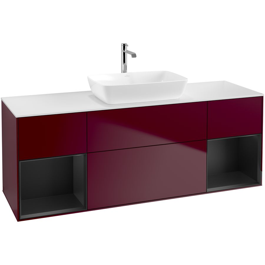 Wastafelonderkast Finion 1600x603x501mm Peony Matt Lacquer F861PDHB