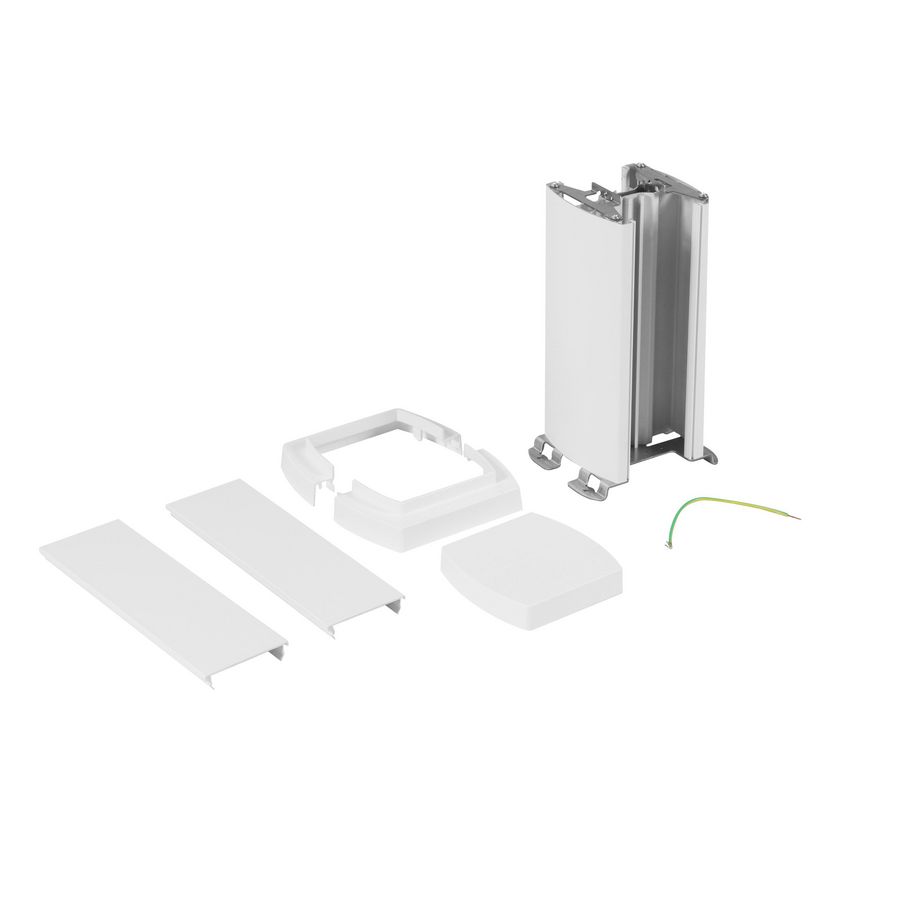 Energiezuil 2 compartiment 80mm 0,3M wit DA