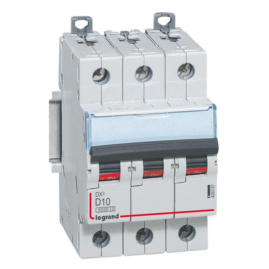Installatieautomaat DX³ 6000A/10kA 3-polig D-karakteristiek 10A