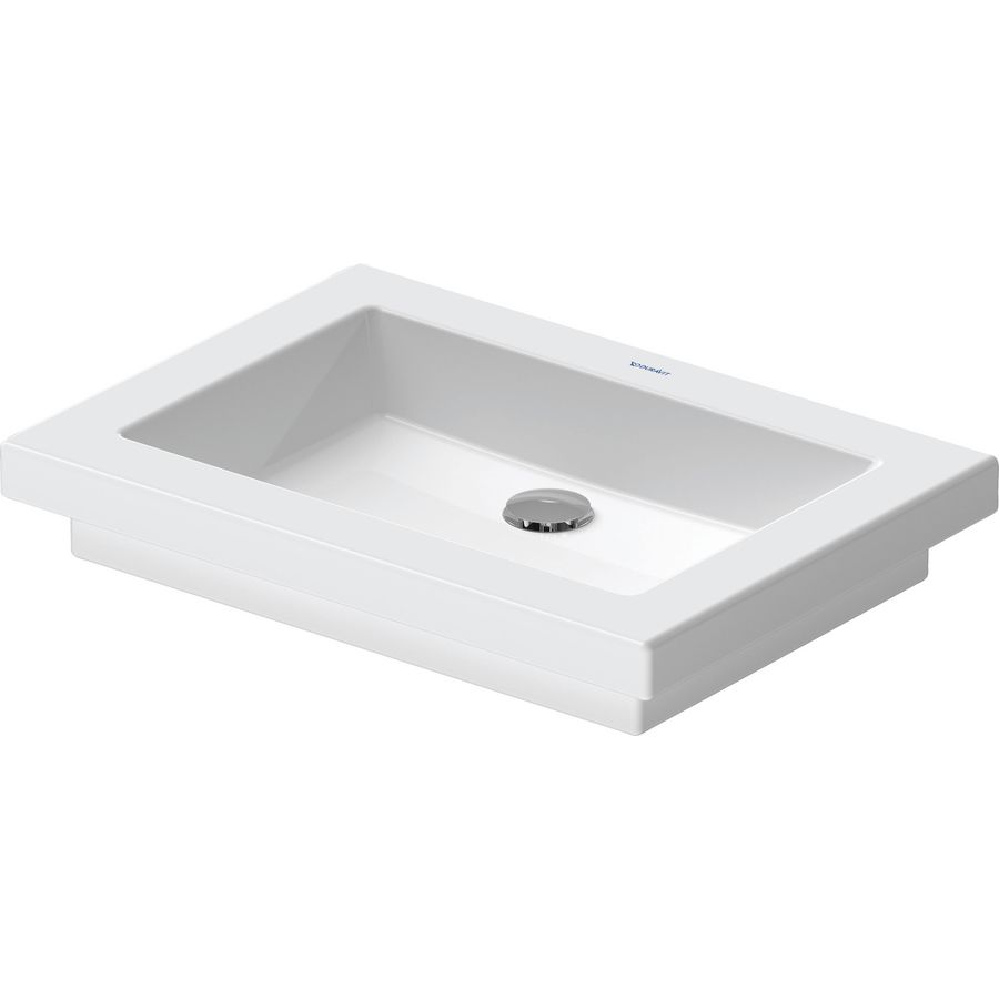 UNIVERSEEL #031758 inbouwwastafel 580mm wit zonder kraangat